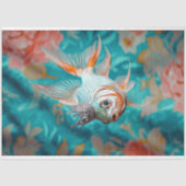 Levendige  Floral Fish Decoupage Tissuepapier (Voorkant)