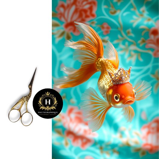 Levendige  Floral Fish Decoupage Tissuepapier