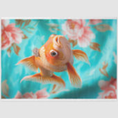 Levendige  Floral Fish Decoupage Tissuepapier (Voorkant)