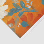 Levendige  Floral Fish Decoupage Tissuepapier (Detail)