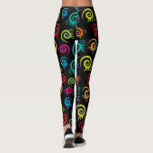 Levendige Floral Fusion Leggings ontwerp (Achterkant)