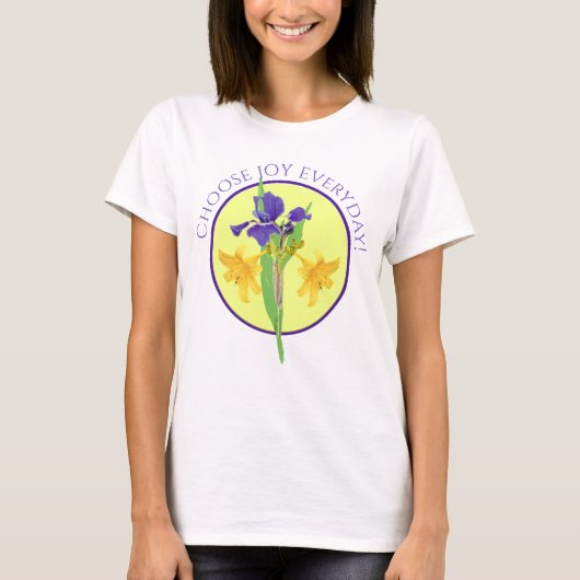 Levendige Floral Harmony Art Print T-shirt (Voorkant)