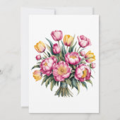 Levendige Floral Harmony Bachelorette Party Kaart (Achterkant)