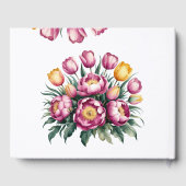 Levendige Floral Harmony bruiloft Gastenboek (Achterkant)