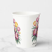 Levendige Floral Harmony bruiloft Papieren Bekers (Rechts)