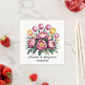 Levendige Floral Harmony bruiloft Servet (Insitu)