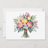 Levendige Floral Harmony repetitie diner Kaart (Achterkant)