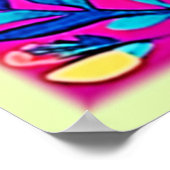 Levendige Floral Heart Art Poster (Hoek)