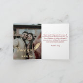 Levendige Floral Hout Textuur Wedding Bedankkaart (Binnen)