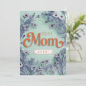 Levendige Floral Moederdag Kaart (Staand voorkant)