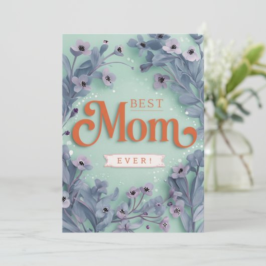 Levendige Floral Moederdag Kaart (Staand voorkant)