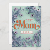 Levendige Floral Moederdag Kaart (Voorkant / Achterkant)