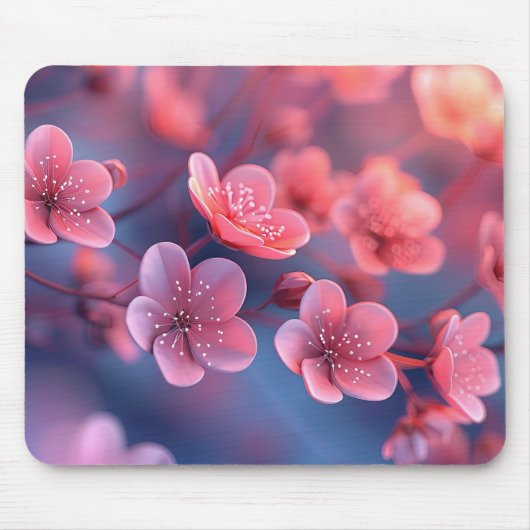 Levendige Floral Muismat (Voorkant)