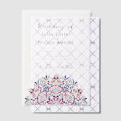 Levendige Floral Parfum Delight Mandala bruiloft Vellum Uitnodigingen (Offset (Uitnodiging))