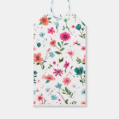 Levendige Floral Pattern Art Cadeaulabel (Voorkant)