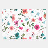 Levendige Floral Pattern Art Inpakpapier Vel (Voorkant 2)
