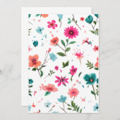 Levendige Floral Pattern Art Kaart (Voorkant / Achterkant)