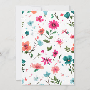 Levendige Floral Pattern Art Kaart