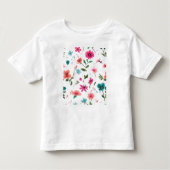 Levendige Floral Pattern Art Kinder Shirts (Voorkant)