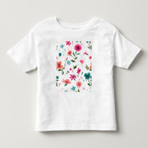 Levendige Floral Pattern Art Kinder Shirts