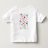 Levendige Floral Pattern Art Kinder Shirts (Achterkant)