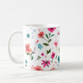 Levendige Floral Pattern Art Koffiemok (Links)