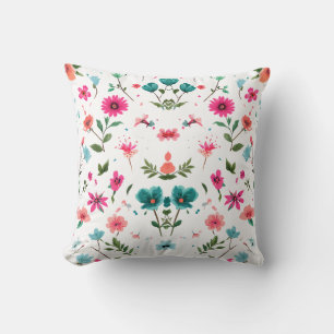 Levendige Floral Pattern Art Kussen