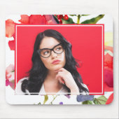 Levendige Floral Photo Mousepad Muismat (Voorkant)