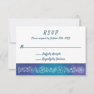 Levendige Floral RSVP-kaarten RSVP Kaartje