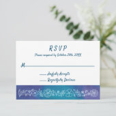 Levendige Floral RSVP-kaarten RSVP Kaartje (Staand voorkant)