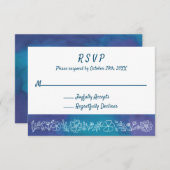Levendige Floral RSVP-kaarten RSVP Kaartje (Voorkant / Achterkant)