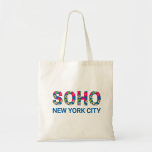 Levendige Floral SOHO New York City wijken Tote Bag