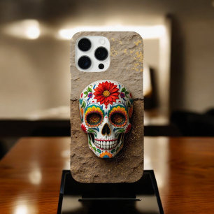 Levendige Floral Sugar Skull iPhone 16 Pro Max Hoesje