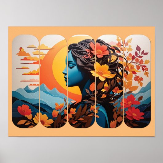 Levendige Floral Toast Wall Art & Deco met Elegant Poster (Voorkant)