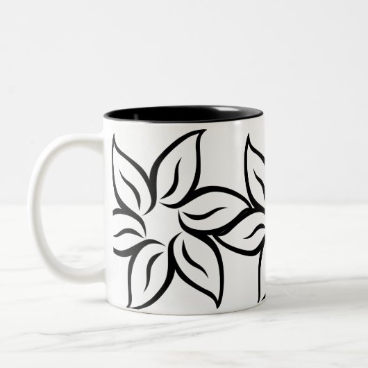 Levendige Flowery Cup Tweekleurige Koffiemok (Links)