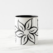 Levendige Flowery Cup Tweekleurige Koffiemok (Center)