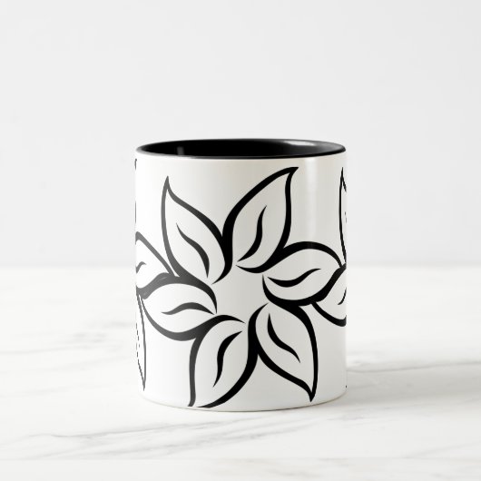 Levendige Flowery Cup Tweekleurige Koffiemok (Center)