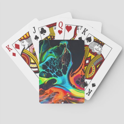 Levendige Fluid Art speelkaarten (Achterkant)