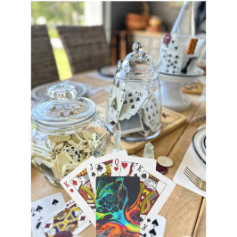 Levendige Fluid Art speelkaarten