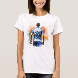 Levendige Football Speler in Actie - Sports Art De T-shirt