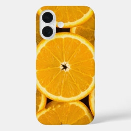 Levendige foto van het Oranje citrusvruchtenpatroo iPhone 16 Hoesje