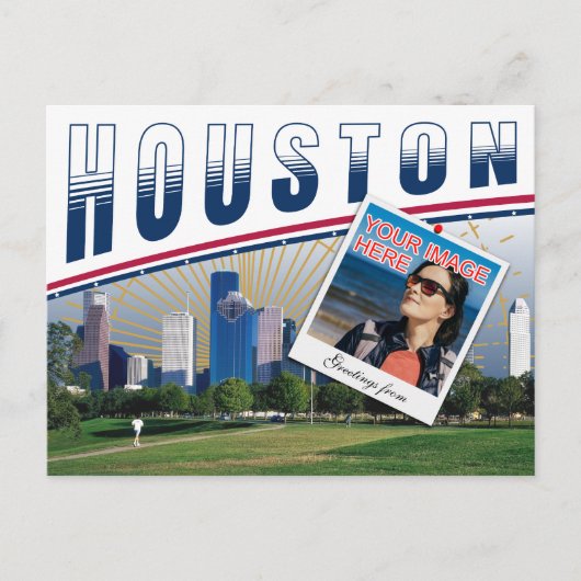 Levendige fotocollage van Houston Texas Briefkaart (Voorkant)