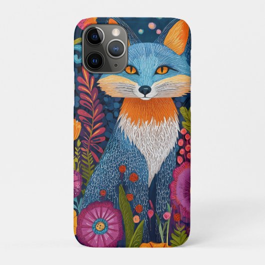 Levendige Fox Dot Art te midden van weelderige flo Case-Mate iPhone Case (Achterkant)