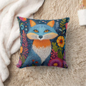 Levendige Fox Dot Art te midden van weelderige flo Kussen (Deken)