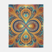 Levendige Fractal Art Fleece Deken (Voorkant)