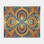 Levendige Fractal Art Fleece Deken (Voorkant (Horizontaal))