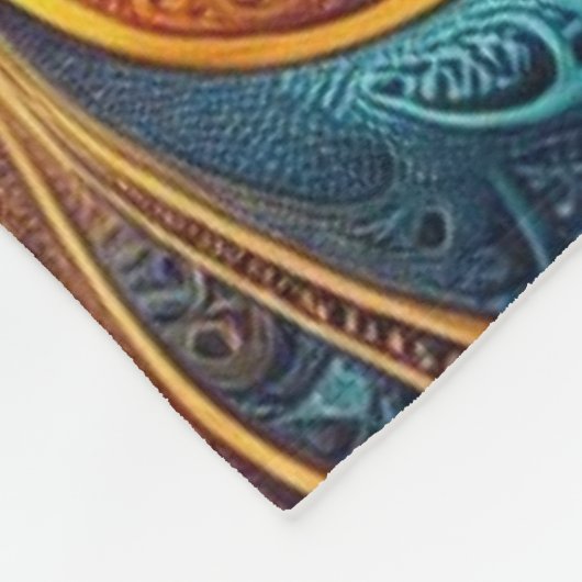 Levendige Fractal Art Fleece Deken (Hoek)