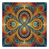 Levendige Fractal Art Jigsaw puzzel Perfect Poster (Voorkant)