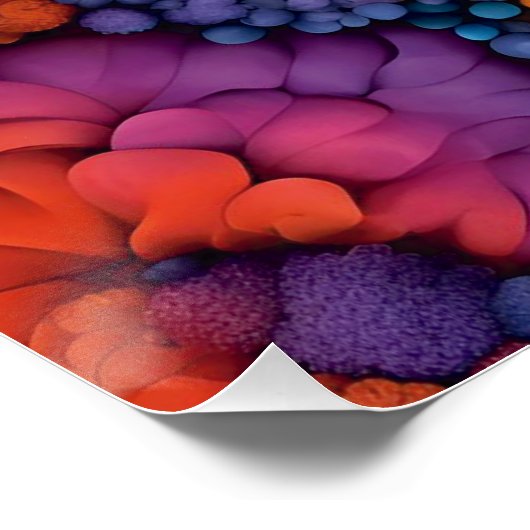 Levendige fractale bloei perfect poster (Hoek)