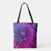 Levendige Fractale Bloesem Kunst Tote Bag (Achterkant)